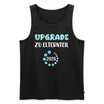 UPGRADE TO PARENT Pregnant Expectant Mothers - Men's Premium Organic Tank Top - black - Front - AI Model Male 178 light (178cm)