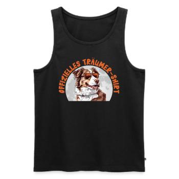 Aussie OFFICIAL DREAMER SHIRT Mom - Men's Premium Organic Tank Top - black - Front - AI Model Male 178 light (178cm)