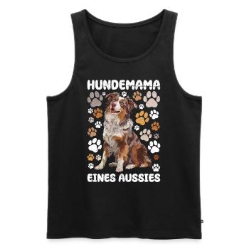 HUNDEMAMA EINES AUSSIES Besitzerin Australian - Männer Premium Bio Tank Top - Schwarz - Vorne - AI Model Male 178 light (178cm)