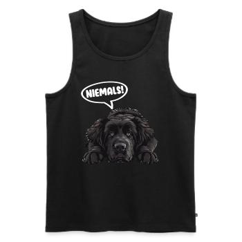 Terre-Neuve drôle JAMAIS ! Newfie Stur - Débardeur bio Premium Homme - noir - Devant - Michal (187cm)