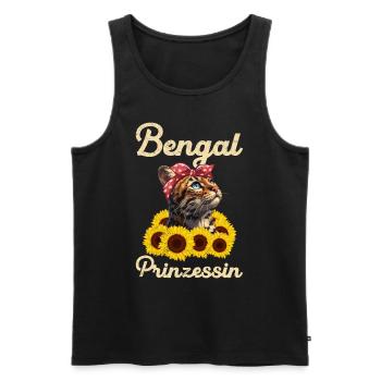 Katzenmama BENGAL PRINZESSIN Bengal Katzen - Männer Premium Bio Tank Top - Schwarz - Vorne - AI Model Male 178 light (178cm)