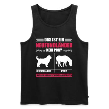 Newfie DAS IST EIN NEUFUNDLÄNDER KEIN PONY Lustig - Männer Premium Bio Tank Top - Schwarz - Vorne - Michal (187cm)