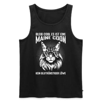 Maine Coon STAY COOL IT'S A MAINE COON NO - Men's Premium Organic Tank Top - black - Front - AI Model Male 178 light (178cm)