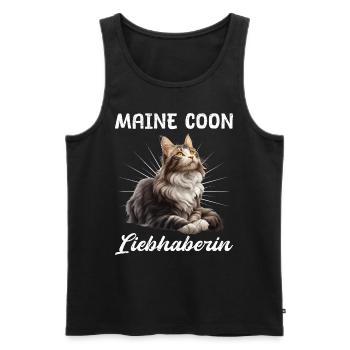 MAINE COON LOVER CHAT MAMAN Maine Coon - Débardeur bio Premium Homme - noir - Devant - Michal (187cm)