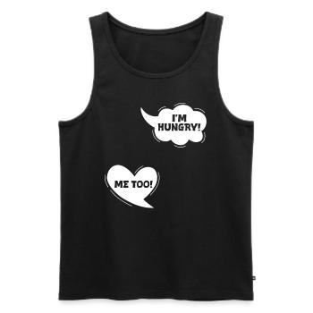 Pregnancy I'M HUNGRY! ME TOO! Funny - Men's Premium Organic Tank Top - black - Front - Michal (187cm)
