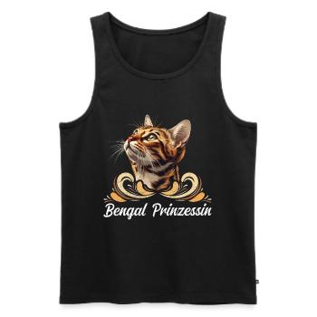 Katzenmama BENGAL PRINZESSIN Bengal Katzen - Männer Premium Bio Tank Top - Schwarz - Vorne - AI Model Male 178 light (178cm)