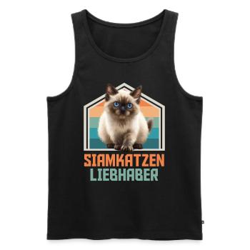 Siamkatzen Liebhaber Siamesen Katzen Besitzer - Männer Premium Bio Tank Top - Schwarz - Vorne - AI Model Male 178 light (178cm)