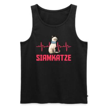 Siamese Cats SIAMESE Cat Owner Siamese Cat - Men's Premium Organic Tank Top - black - Front - AI Model Male 178 light (178cm)