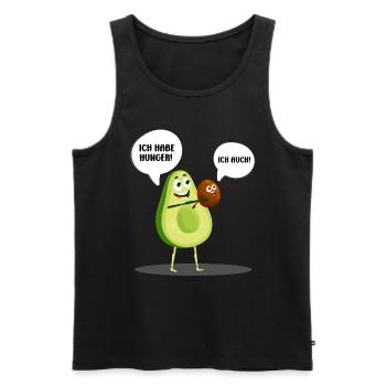 Mom-to-be Funny I'M HUNGRY TOO! - Men's Premium Organic Tank Top - black - Front - Michal (187cm)