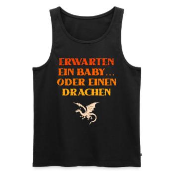 Pregnancy Dad EXPECTING A BABY OR - Men's Premium Organic Tank Top - black - Front - AI Model Male 178 light (178cm)