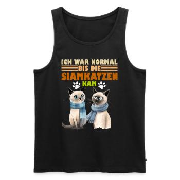 Siamese Cat Owners WAS NORMAL UNTIL THE SIAMESE CAT - Men's Premium Organic Tank Top - black - Front - Michal (187cm)