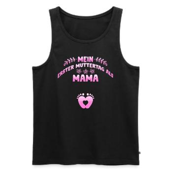 FIRST MOTHER'S DAY AS A MOM - Men's Premium Organic Tank Top - black - Front - AI Model Male 178 light (178cm)