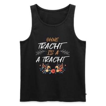 Aujourd’hui sans Dirndl Remplacement Dirndl Femmes - Débardeur bio Premium Homme - noir - Devant - Michal (187cm)