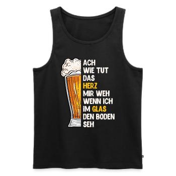 Drôle de dicton de bière pour les buveurs de bière Bavière - Débardeur bio Premium Homme - noir - Devant - Michal (187cm)