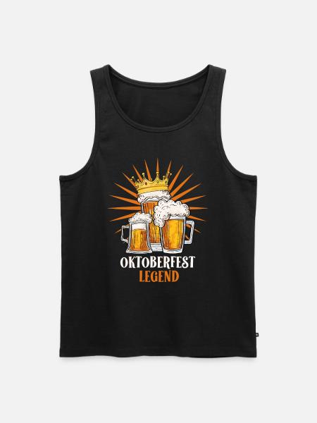 King Legend Beer Drinker - Men's Premium Organic Tank Top - black
