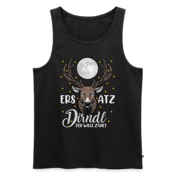 ERSATZ DIRNDL DER WILLE ZÄHLT Lustiges Münchner - Männer Premium Bio Tank Top - Schwarz - Vorne - AI Model Male 178 light (178cm)