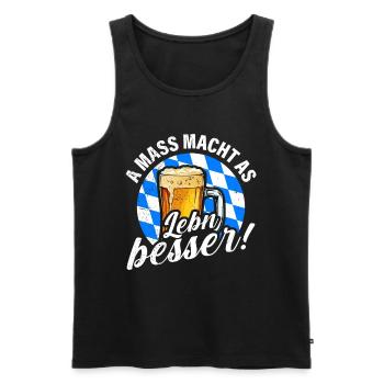A Mass macht s Leben besser Bayern bayerisch - Débardeur bio Premium Homme - noir - Devant - AI Model Male 178 light (178cm)