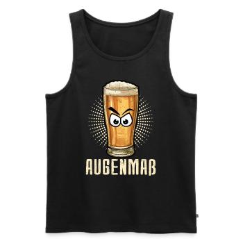 Mesure extérieure Bière avec yeux Mesure de la bière - Débardeur bio Premium Homme - noir - Devant - AI Model Male 178 light (178cm)