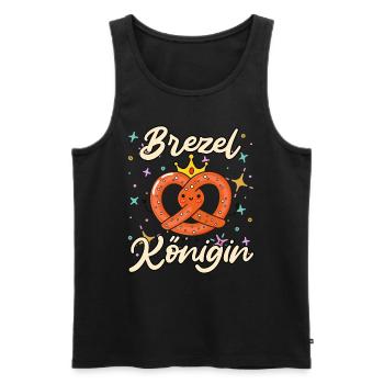 Münchner Volksfest BREZEL KÖNIGIN Lustiges - Männer Premium Bio Tank Top - Schwarz - Vorne - Michal (187cm)