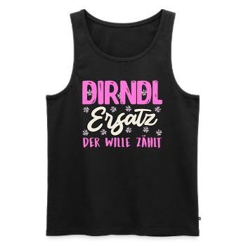 REMPLAÇANT DIRNDL, LA VOLONTÉ COMPTE Drôle Munich - Débardeur bio Premium Homme - noir - Devant - Michal (187cm)