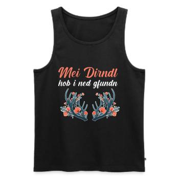 Heute ohne Dirndl Ersatz Dirndl Damen - Männer Premium Bio Tank Top - Schwarz - Vorne - AI Model Male 178 light (178cm)