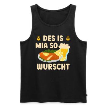 That's me so wurscht Bavarian saying - Men's Premium Organic Tank Top - black - Front - Michal (187cm)