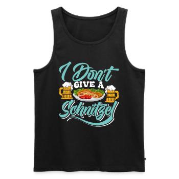 Münchner Volksfest I DON'T GIVE A SCHNITZEL Lustig - Männer Premium Bio Tank Top - Schwarz - Vorne - Michal (187cm)