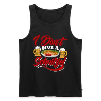 Münchner Volksfest I DON'T GIVE A SCHNITZEL Lustig - Männer Premium Bio Tank Top - Schwarz - Vorne - Michal (187cm)
