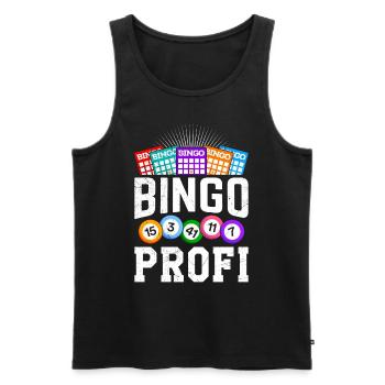 Bingo Player BINGO PRO Bingo Lovers - Men's Premium Organic Tank Top - black - Front - AI Model Male 178 light (178cm)