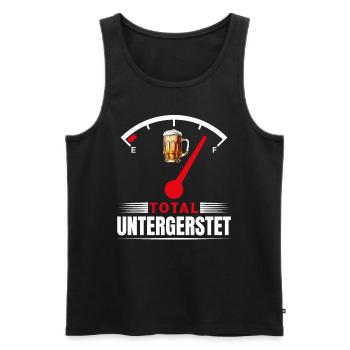 Munich Folk Festival TOTAL UNTERGERSTET Funny - Men's Premium Organic Tank Top - black - Front - Michal (187cm)