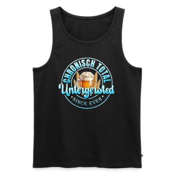 Munich Folk Festival CHRONICALLY TOTALLY UNTERGERSTED - Men's Premium Organic Tank Top - black - Front - Michal (187cm)