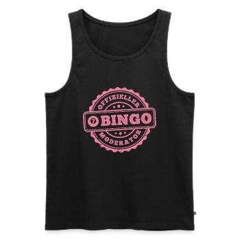 Bingo OFFIZIELLER BINGO AUSRUFER Lustiges - Männer Premium Bio Tank Top - Schwarz - Vorne - Michal (187cm)