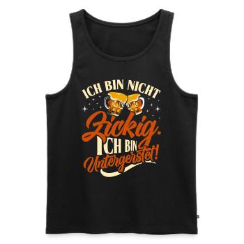 Münchner Volksfest NICHT BIN UNTERGERSTET - Männer Premium Bio Tank Top - Schwarz - Vorne - AI Model Male 178 light (178cm)