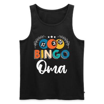 BINGO OMA Lustiges Großmutter Bingospielerin - Männer Premium Bio Tank Top - Schwarz - Vorne - Michal (187cm)