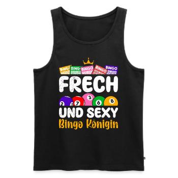 Bingo Player NAUGHTY AND SEXY BINGO QUEEN - Men's Premium Organic Tank Top - black - Front - Michal (187cm)