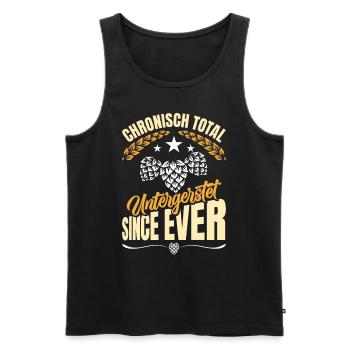 Munich Folk Festival CHRONICALLY TOTALLY UNDERMATED - Men's Premium Organic Tank Top - black - Front - Michal (187cm)