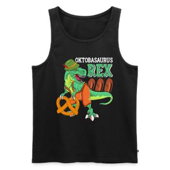 Festival folklorique de Munich OKTOBASAURUS REX Funny - Débardeur bio Premium Homme - noir - Devant - AI Model Male 178 light (178cm)