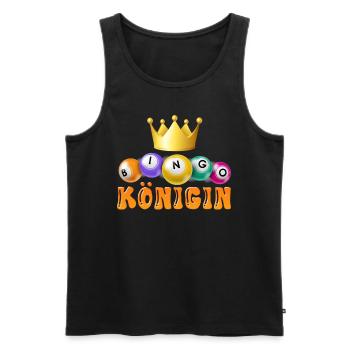 BINGO QUEEN Bingo Player Bingo Lover - Men's Premium Organic Tank Top - black - Front - AI Model Male 178 light (178cm)