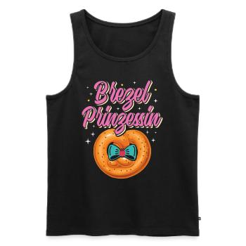 BREZEL PRINCESS Munich Folk Festival Women - Men's Premium Organic Tank Top - black - Front - Michal (187cm)