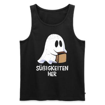 Costume d’Halloween Enfants SWEETS HER Funny - Débardeur bio Premium Homme - noir - Devant - Michal (187cm)