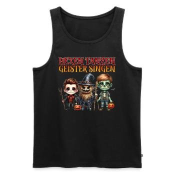 Halloween Costume WITCHES DANCING GHOSTS SINGING - Men's Premium Organic Tank Top - black - Front - Michal (187cm)