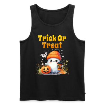Costume d’Halloween Enfants TRICK OR TREAT Fun - Débardeur bio Premium Homme - noir - Devant - Michal (187cm)