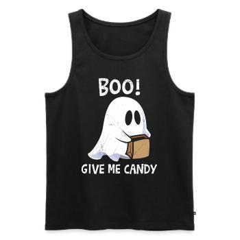 Costume d’Halloween pour enfants BOO ! GIVE ME CANDY Drôle - Débardeur bio Premium Homme - noir - Devant - Michal (187cm)