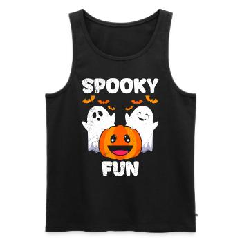 Costume d’Halloween Enfants EFFRAYANT AMUSANT Drôle - Débardeur bio Premium Homme - noir - Devant - Michal (187cm)