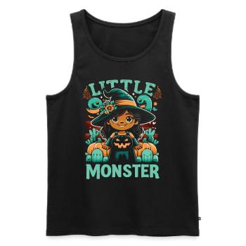Halloween Costume Kids LITTLE MONSTER Funny - Men's Premium Organic Tank Top - black - Front - Michal (187cm)