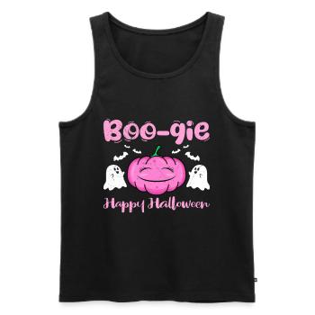 Halloween Party BOO-GIE HAPPY HALLOWEEN Horror - Men's Premium Organic Tank Top - black - Front - Michal (187cm)