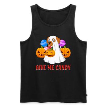 Fête d’Halloween DONNEZ-MOI DES BONBONS Drôle Halloween - Débardeur bio Premium Homme - noir - Devant - Michal (187cm)