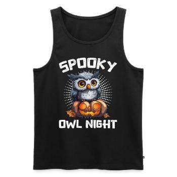 Halloween Costume Kids SPOOKY OWL NIGHT Horror - Men's Premium Organic Tank Top - black - Front - Michal (187cm)
