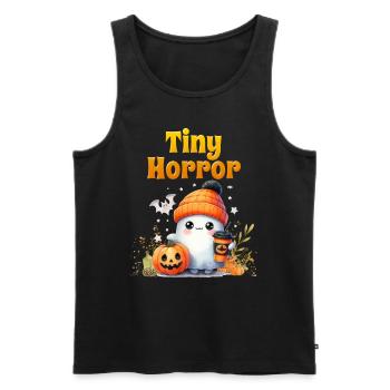 Halloween Kostüm Kinder KLEINER SCHRECKEN Lustig - Männer Premium Bio Tank Top - Schwarz - Vorne - AI Model Male 178 light (178cm)