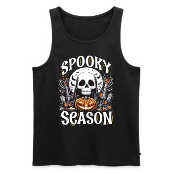 Halloween Costume Kids SPOOKY SEASON FAN Funny - Men's Premium Organic Tank Top - black - Front - Michal (187cm)